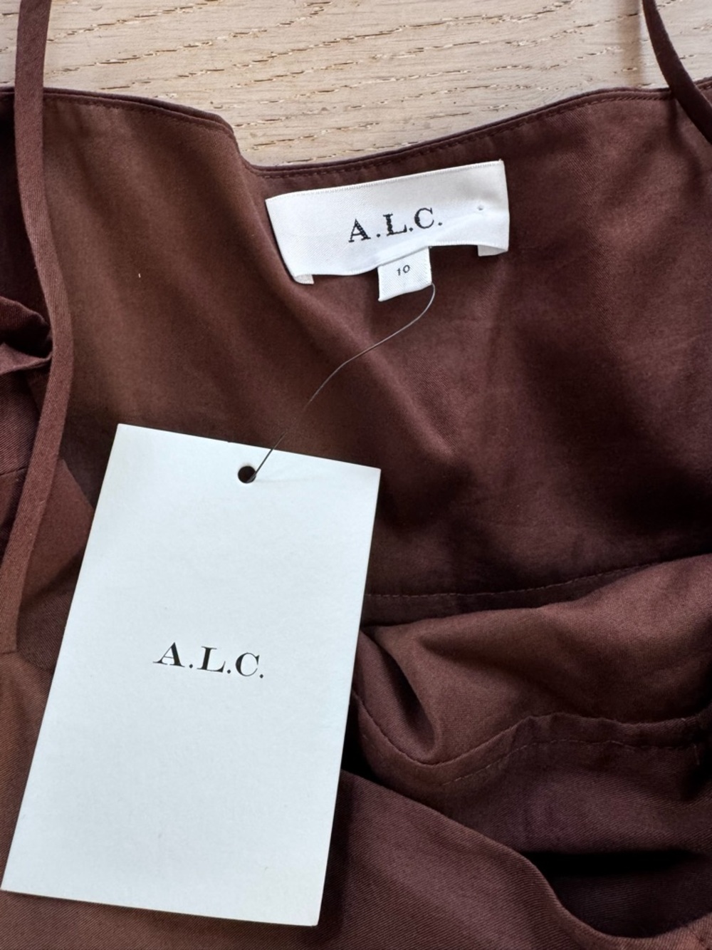 New A.L.C. Womens Harper Dress, Brown - Picture 8 of 8
